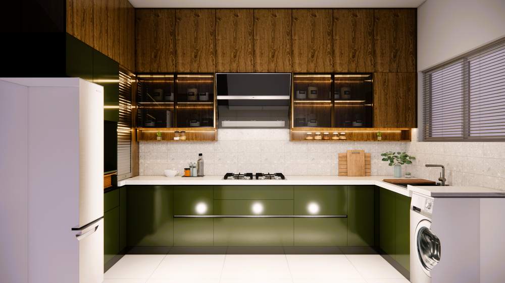 Kitchen · Olive Green Modular